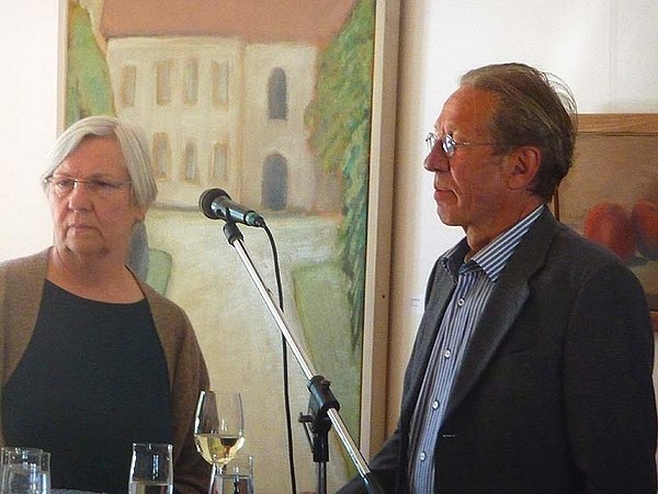 Kunsthaus Koldenhof, Ausstellungseröffnung mit Gertraude Bauer, Bildhauerei und Hans-Otto Schmidt, Malerei