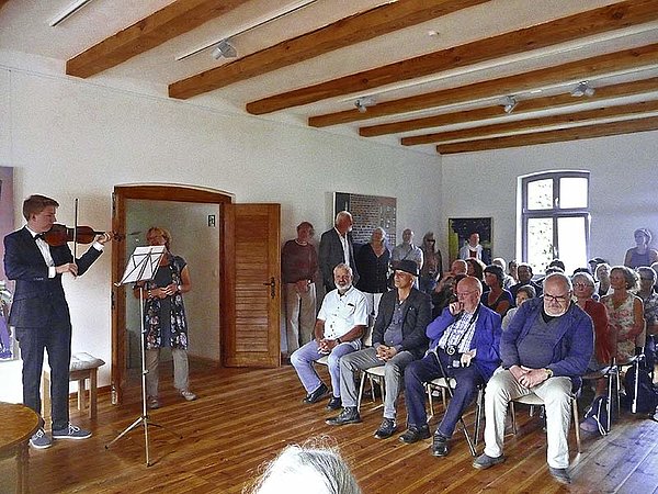 Kunsthaus Koldenhof, Ausstellungseröffnung Peter Herrmann, Malerei